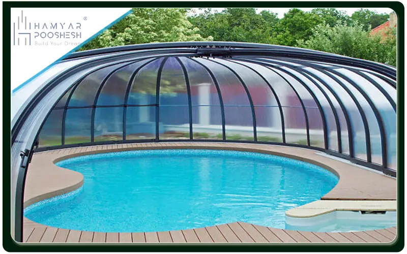 ساخت استخر سرپوشیده یکی از کاربرد های ورق پلی کربنات RFX است