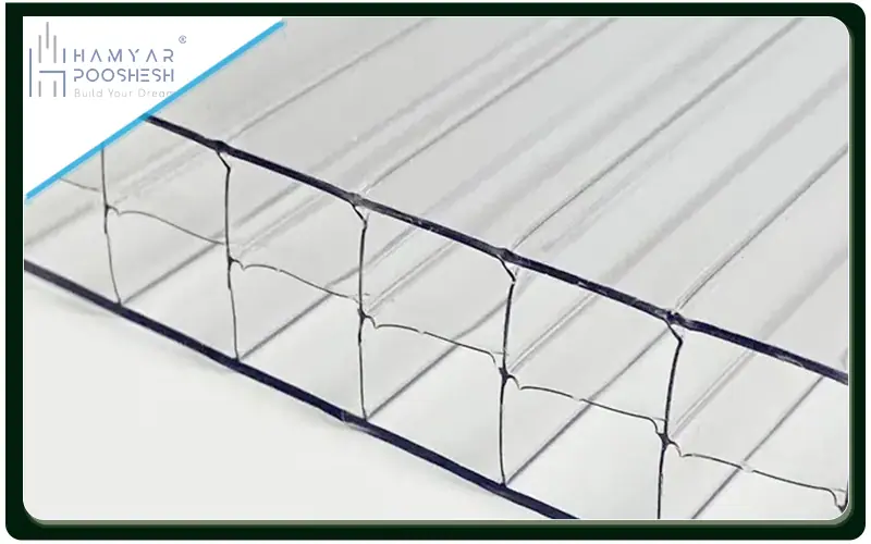 پلی کربنات چندجداره یکی از انواع پلی کربنات ها با ابعاد 210 در 600 سانتی متر است-2