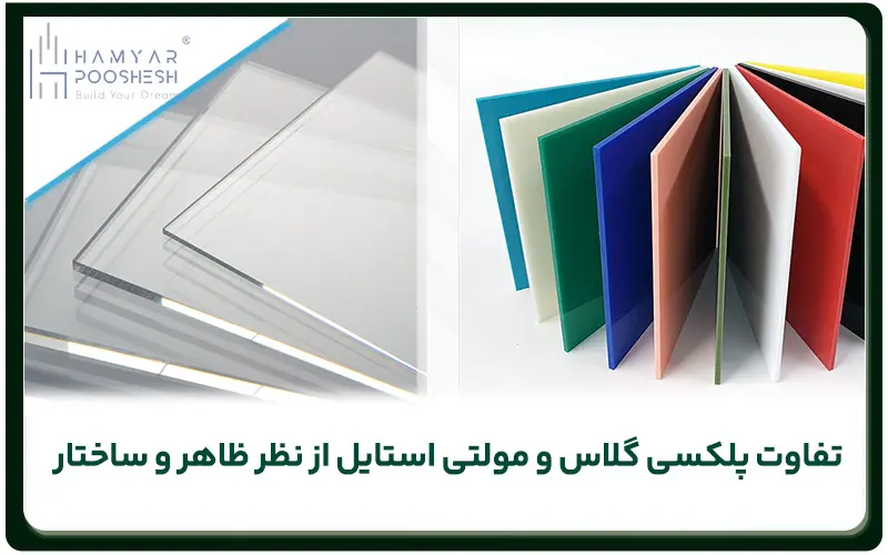 تفاوت پلکسی گلاس و مولتی استایل از نظر ویژگیهای ظاهری و ساختار